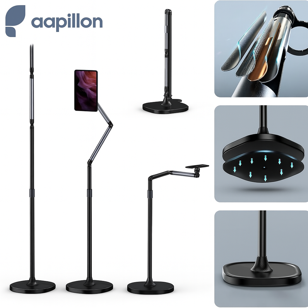 پایه فلزی مغناطیسی قابل تنظیم برای گوشی و تبلت