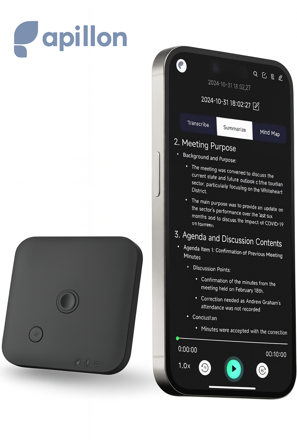 ضبط‌کننده صوتی هوش مصنوعی با اپلیکیشن برای تبدیل صدا به متن